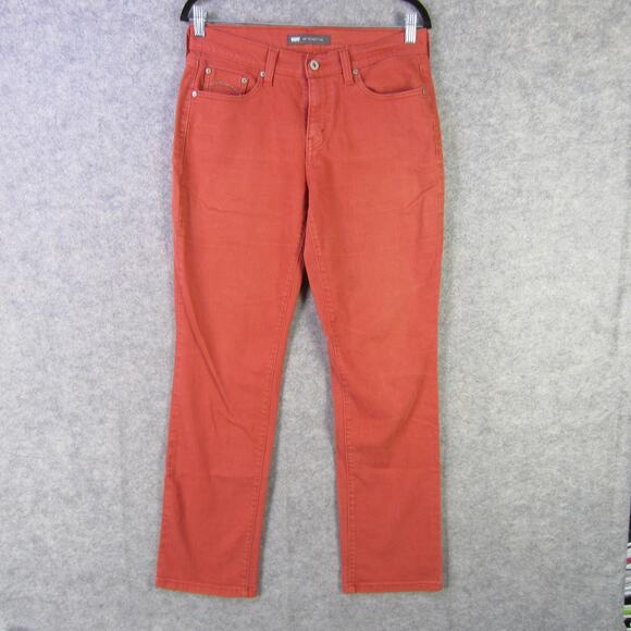 Levis 515 Jeans Womens 8 Rust Red Straight Leg Stretch Denim 5 Pocket Classic - Picture 1 of 9